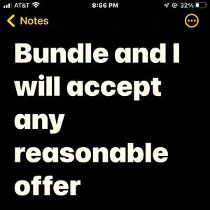Any reasonable offer accepted